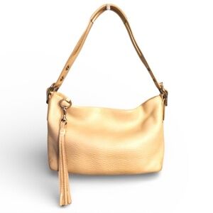 Y2K Coach Ivory Pebble Leather Hobo Bag